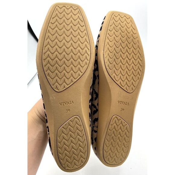 VIVAIA Womens Margot 2.0 Square Toe Flat Shoes Leopard Print Slip-On Size 8 - Picture 8 of 8